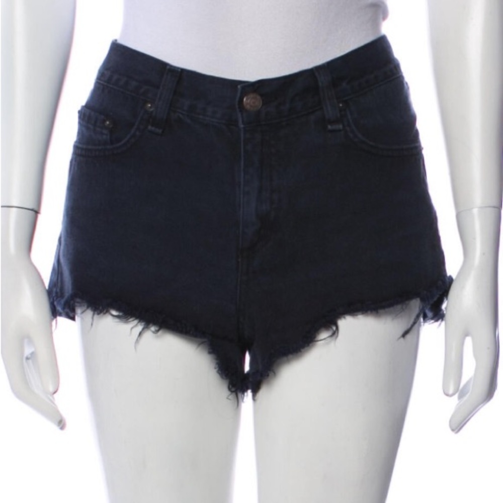 2 / $30 🖤 Rag & Bone Black Denim Jean Mini Distressed Shorts